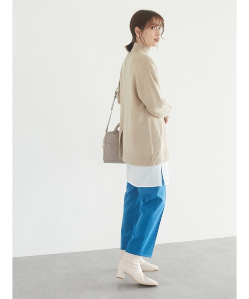 Green　Parks（グリーンパークス）の「モックネックニットプルオーバー＊（ニット/セーター・レディース・ベージュ/カーキ/ブラック・FREE）」の19枚目の写真