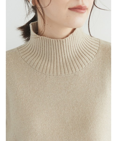 Green　Parks（グリーンパークス）の「モックネックニットプルオーバー＊（ニット/セーター・レディース・ベージュ/カーキ/ブラック・FREE）」の14枚目の写真