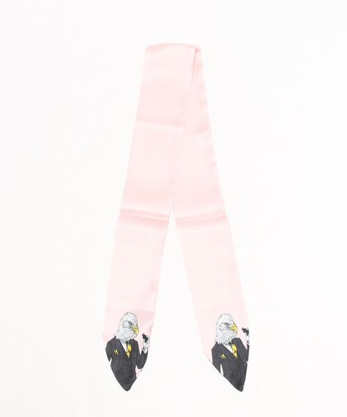 ma chere Cosette?(マシェールコゼット)の「ダンディーアニマル柄ツイリースカーフ(バンダナ/スカーフ・レディース・ライトグレー/ブラック/ピンク/グリーン/アイボリー/マスタード/ライトピンク・FREE)」の7枚目の写真