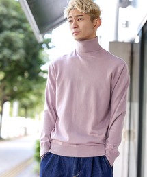 ミドルゲージ タートルネック ウォッシャブルソフトニット