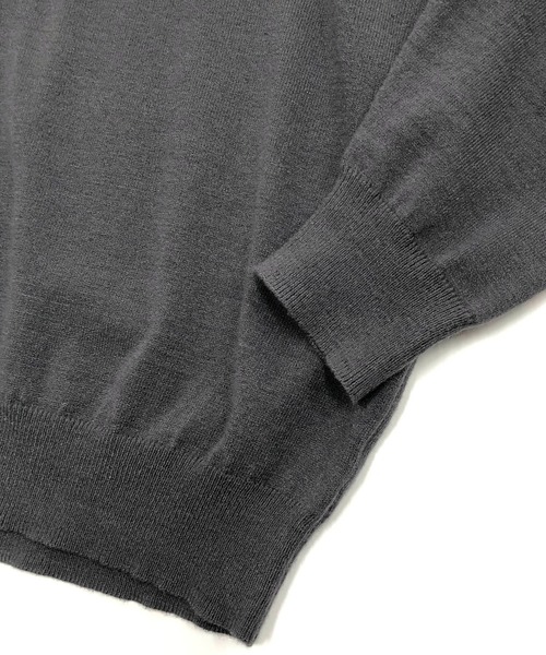 Beno（ビーノ）の「ミドルゲージ タートルネック ウォッシャブルソフトニット（ニット/セーター・メンズ・ブルーグリーン/ライトグレー/アッシュブラウン/グレイッシュベージュ/オフホワイト/チャコールグレー/ブラック・M/L）」の18枚目の写真