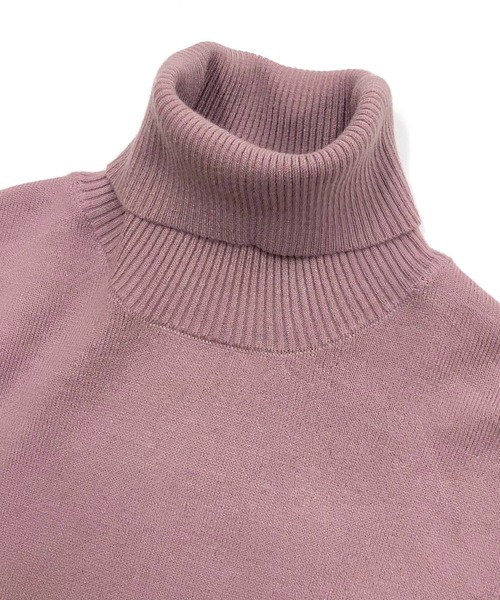 Beno（ビーノ）の「ミドルゲージ タートルネック ウォッシャブルソフトニット（ニット/セーター・メンズ・ブルーグリーン/ライトグレー/アッシュブラウン/グレイッシュベージュ/オフホワイト/チャコールグレー/ブラック・M/L）」の16枚目の写真