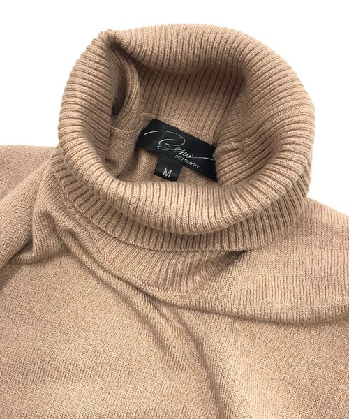 Beno（ビーノ）の「ミドルゲージ タートルネック ウォッシャブルソフトニット（ニット/セーター・メンズ・ブルーグリーン/ライトグレー/アッシュブラウン/グレイッシュベージュ/オフホワイト/チャコールグレー/ブラック・M/L）」の17枚目の写真