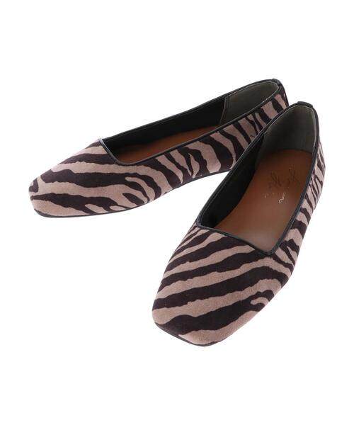 AMERICAN HOLIC(アメリカンホリック)の「ふっくらクッションゼブラ柄スクエアフラットシューズ(パンプス・レディース・その他1・S/M/L)」の11枚目の写真