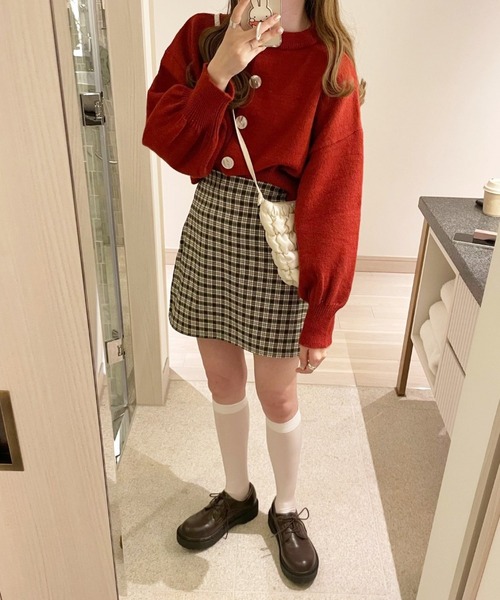 Heather(ヘザー)の「あいねねショートカーディガン 257756(カーディガン/ボレロ・レディース・グリーン/アイボリー/レッド・FREE)」の7枚目の写真