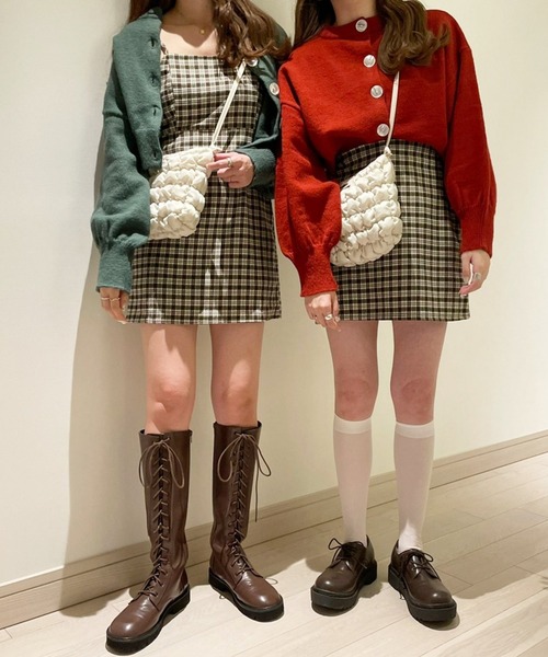 Heather(ヘザー)の「あいねねショートカーディガン 257756(カーディガン/ボレロ・レディース・グリーン/アイボリー/レッド・FREE)」の13枚目の写真