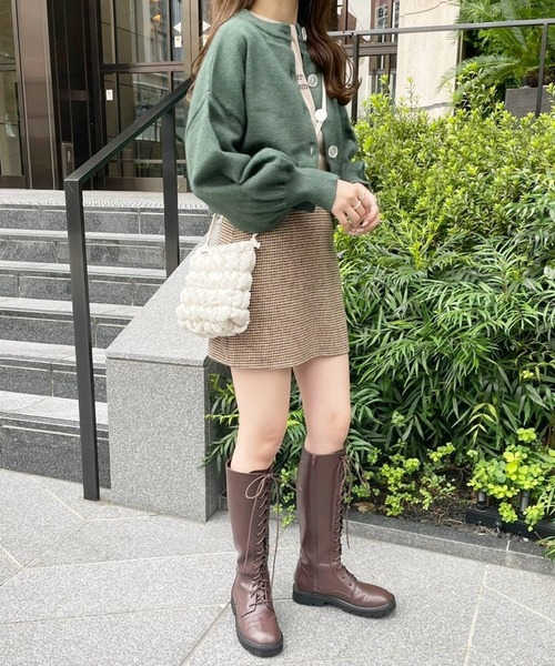 Heather(ヘザー)の「あいねねショートカーディガン 257756(カーディガン/ボレロ・レディース・グリーン/アイボリー/レッド・FREE)」の19枚目の写真