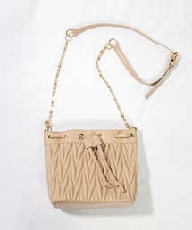 SAISON DE PAPILLON | キルティングフェイクレザーバケットバッグ(ハンドバッグ)