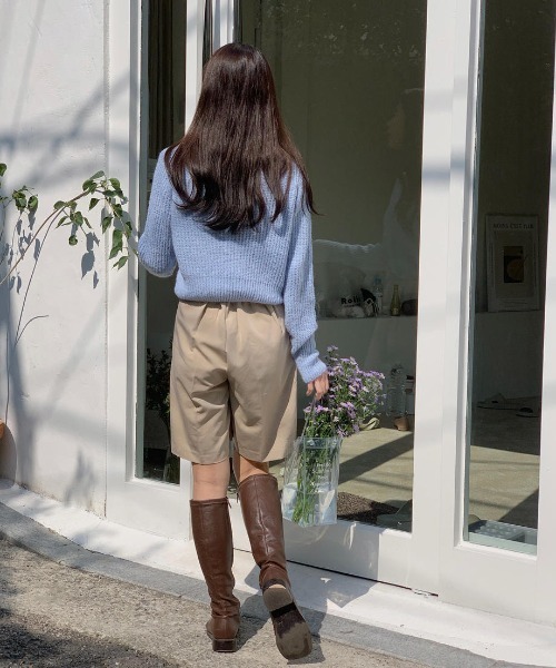 mood for a day（ムードフォーアデイ）の「heaven cardigan / クロップドリブカーディガン（カーディガン/ボレロ・レディース・アイボリー/ミント/ブルー/グレー/イエロー・FREE）」の21枚目の写真