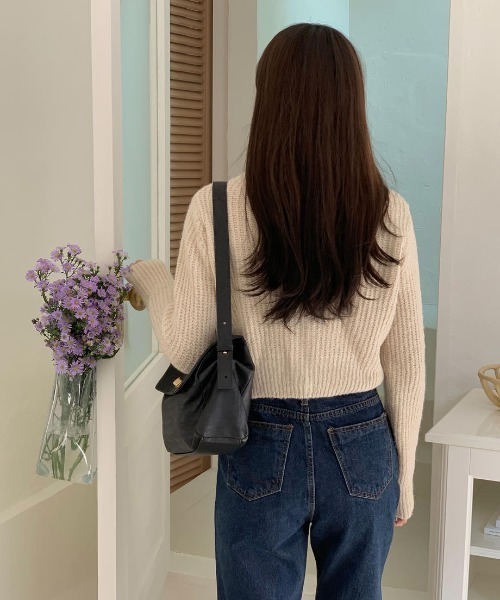 mood for a day（ムードフォーアデイ）の「heaven cardigan / クロップドリブカーディガン（カーディガン/ボレロ・レディース・アイボリー/ミント/ブルー/グレー/イエロー・FREE）」の17枚目の写真