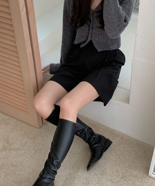 mood for a day（ムードフォーアデイ）の「heaven cardigan / クロップドリブカーディガン（カーディガン/ボレロ・レディース・アイボリー/ミント/ブルー/グレー/イエロー・FREE）」の10枚目の写真