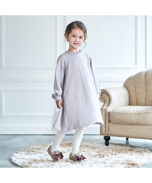 apres les cours（アプレレクール）の「リボンタイツ（タイツ/ストッキング・キッズ・ピンク/ブラック/アイボリー・100/120/90/110/140）」の6枚目の写真