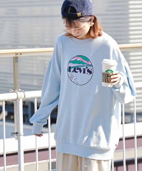 Levi's(リーバイス)の「【Levi's】サークルプリントスウェット(スウェット・レディース・ブルー・S/M)」の1枚目の写真