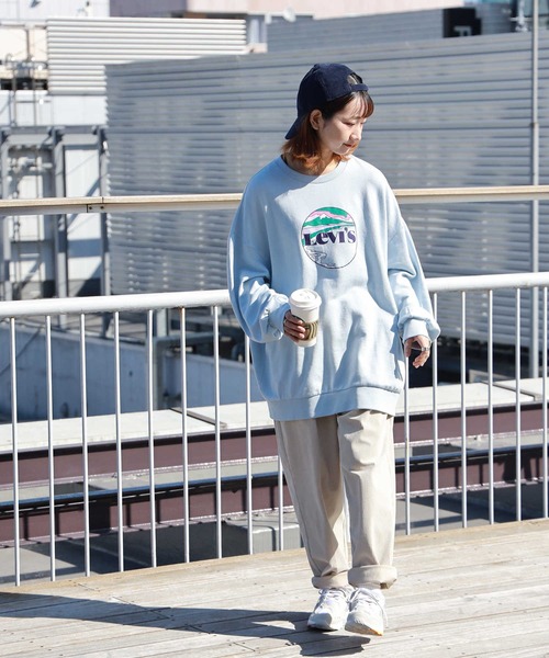 Levi's(リーバイス)の「【Levi's】サークルプリントスウェット(スウェット・レディース・ブルー・S/M)」の4枚目の写真