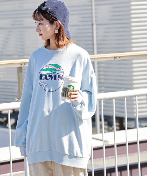 Levi's(リーバイス)の「【Levi's】サークルプリントスウェット(スウェット・レディース・ブルー・S/M)」の5枚目の写真