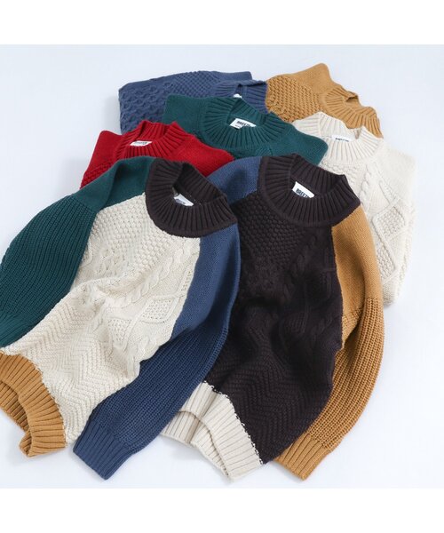 BREEZE（ブリーズ）の「ウォッシャブルニット（ニット/セーター・キッズ・イエロー/レッド/アイボリー/チャコール/ブルー/レインボー/グリーン・100/120/80/140/110/130/90）」の8枚目の写真