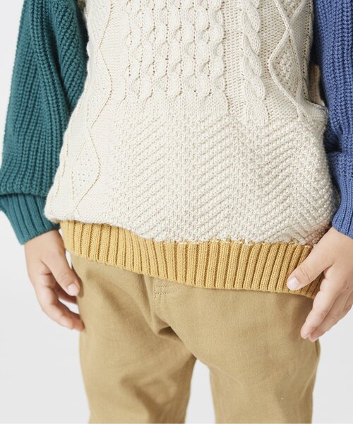 BREEZE（ブリーズ）の「ウォッシャブルニット（ニット/セーター・キッズ・イエロー/レッド/アイボリー/チャコール/ブルー/レインボー/グリーン・100/120/80/140/110/130/90）」の22枚目の写真