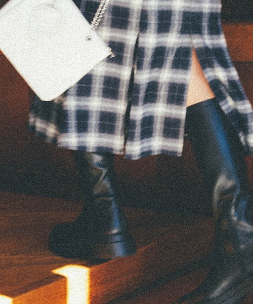 Cheek（チーク）の「マーメイドチェックジャンスカ（ジャンパースカート・レディース・ホワイト×ブラック/モカ/ミント・MEDIUM）」の14枚目の写真