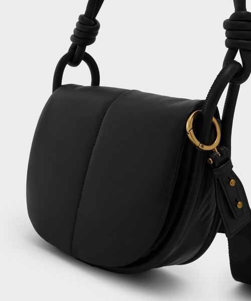 CHARLES & KEITH(チャールズ & キース)の「ルナ ノッティドハンドルショルダーバッグ / Luna Knotted Handle Shoulder Bag(ショルダーバッグ・レディース・ブラック/オリーブ/ブルー系その他4・M)」の12枚目の写真