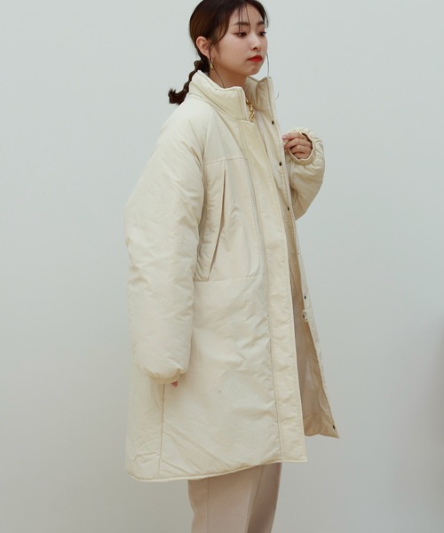 Birthday room（バースデイルーム）の「中綿ラグランミドル丈コート(撥水加工）（その他アウター・レディース・ホワイト/ブラック・FREE）」の20枚目の写真