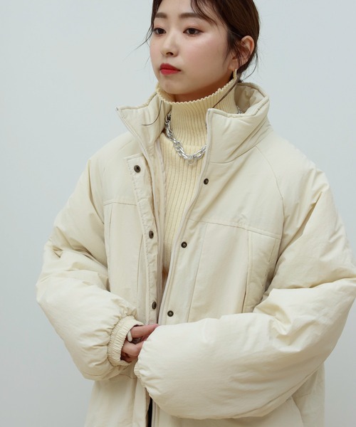 Birthday room（バースデイルーム）の「中綿ラグランミドル丈コート(撥水加工）（その他アウター・レディース・ホワイト/ブラック・FREE）」の17枚目の写真