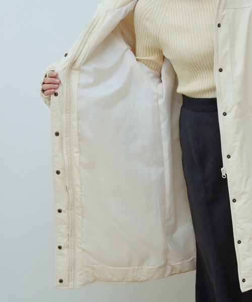 Birthday room（バースデイルーム）の「中綿ラグランミドル丈コート(撥水加工）（その他アウター・レディース・ホワイト/ブラック・FREE）」の9枚目の写真
