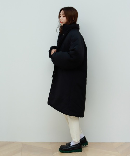 Birthday room（バースデイルーム）の「中綿ラグランミドル丈コート(撥水加工）（その他アウター・レディース・ホワイト/ブラック・FREE）」の7枚目の写真
