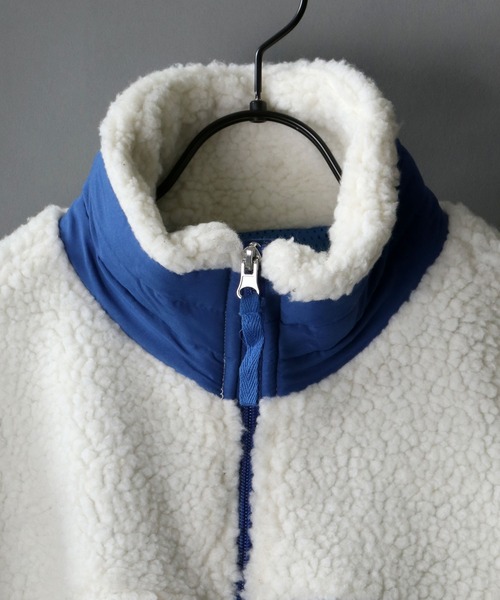 SITRY（シトリー）の「sheep boa Stand Jacket/シープボア スタンド ジャケット/ボア フリース ジャケット（ブルゾン・メンズ・オフホワイト/ブラック/ベージュ/タン・M/L/XL）」の5枚目の写真