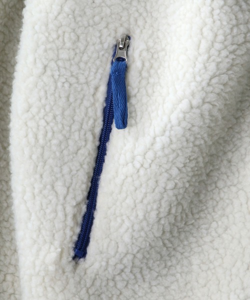 SITRY（シトリー）の「sheep boa Stand Jacket/シープボア スタンド ジャケット/ボア フリース ジャケット（ブルゾン・メンズ・オフホワイト/ブラック/ベージュ/タン・M/L/XL）」の8枚目の写真