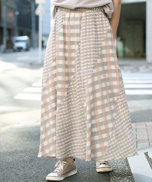 チチカカ(チチカカ)の「エコフレンドリーブロックプリントチェックスカート(スカート・レディース・その他1/その他2/その他3・FREE)」の3枚目の写真