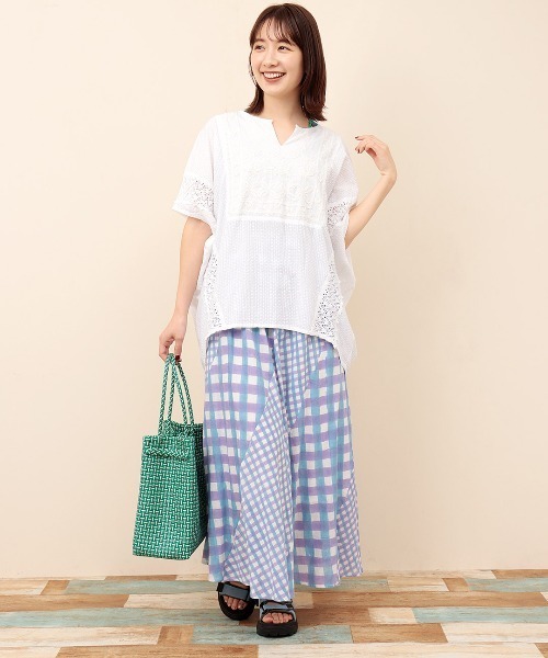 チチカカ(チチカカ)の「エコフレンドリーブロックプリントチェックスカート(スカート・レディース・その他1/その他2/その他3・FREE)」の18枚目の写真