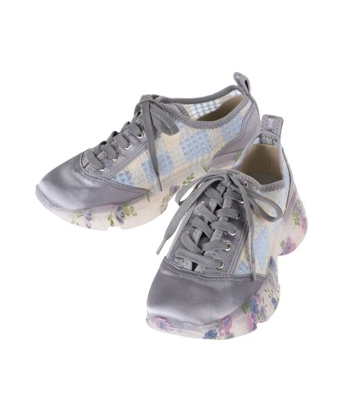 merry jenny（メリージェニー）の「check floral sneaker（スニーカー・レディース・ブルー/アイボリー・MEDIUM/LARGE）」の12枚目の写真