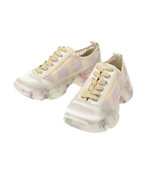 merry jenny（メリージェニー）の「check floral sneaker（スニーカー・レディース・ブルー/アイボリー・MEDIUM/LARGE）」の18枚目の写真