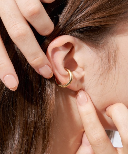 muku（ムク）の「金属アレルギー対応 ラウンドイヤリング/ ラウンドイヤーカフサージカルステンレス/316L（イヤリング・レディース・シルバー/ゴールド・FREE）」の16枚目の写真