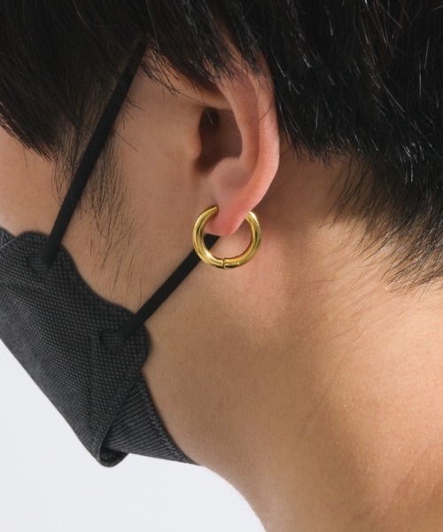 muku（ムク）の「金属アレルギー対応 ラウンドイヤリング/ ラウンドイヤーカフサージカルステンレス/316L（イヤリング・レディース・シルバー/ゴールド・FREE）」の17枚目の写真