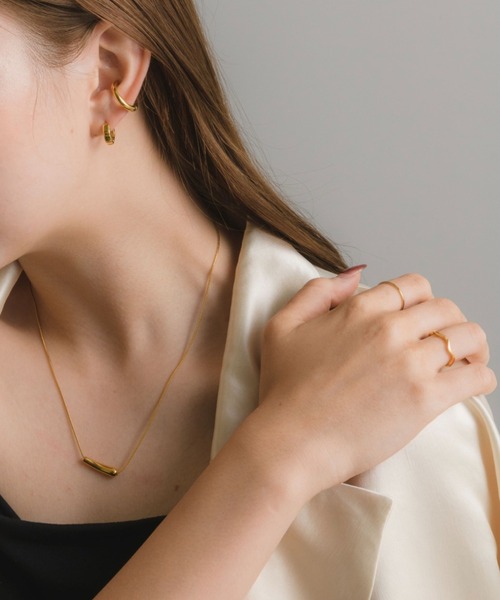 muku（ムク）の「金属アレルギー対応 ラウンドイヤリング/ ラウンドイヤーカフサージカルステンレス/316L（イヤリング・レディース・シルバー/ゴールド・FREE）」の21枚目の写真