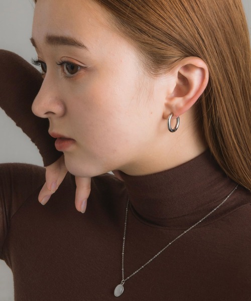 muku（ムク）の「金属アレルギー対応 ラウンドイヤリング/ ラウンドイヤーカフサージカルステンレス/316L（イヤリング・レディース・シルバー/ゴールド・FREE）」の22枚目の写真