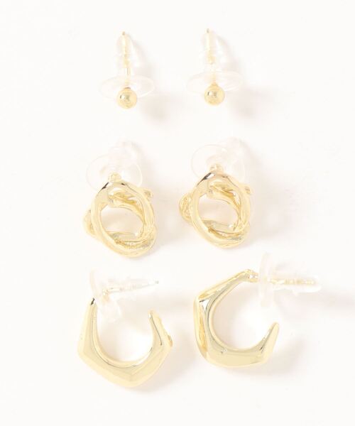 apres jour mignon(アプレジュールミニョン)の「【apres jour mignon×ARIAZ】セットピアス(ピアス(両耳用)・レディース・シルバー/ゴールド・ONESIZE)」の4枚目の写真