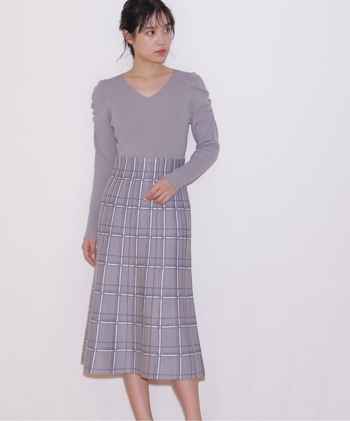 ラメチェックジャガードニットワンピース ワンピース Jill By Jillstuart ジルバイジルスチュアート のファッション通販 Zozotown