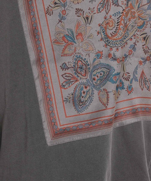 niko and...（ニコアンド）の「バンダナ切り替えプルオーバー（Tシャツ/カットソー・メンズ・ブルー/スモーク/チャコール・SMALL/MEDIUM/LARGE）」の18枚目の写真