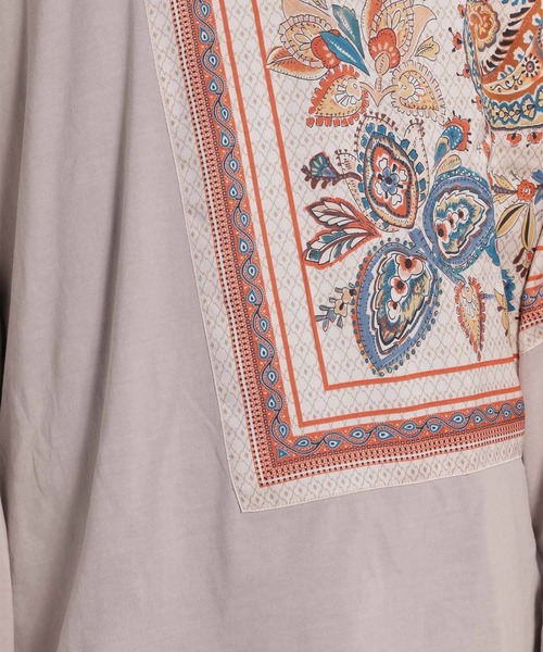 niko and...（ニコアンド）の「バンダナ切り替えプルオーバー（Tシャツ/カットソー・メンズ・ブルー/スモーク/チャコール・SMALL/MEDIUM/LARGE）」の19枚目の写真