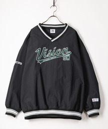 【VISION STREET WEAR/ヴィジョンストリートウェア】リブラインナイロンプルオーバー/ビッグシルエット
