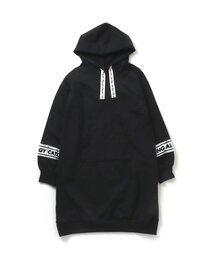 袖シアー切り替えトレーナーワンピ