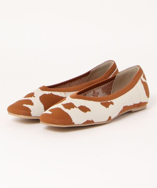 KOBE LETTUCE（コウベレタス）の「ニットスクエアトゥバレエシューズ（バレエシューズ・レディース・ベージュ/その他/ブラック・M/LL/S/L）」の16枚目の写真