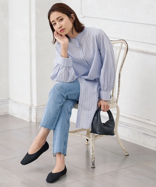 KOBE LETTUCE（コウベレタス）の「ニットスクエアトゥバレエシューズ（バレエシューズ・レディース・ベージュ/その他/ブラック・M/LL/S/L）」の8枚目の写真