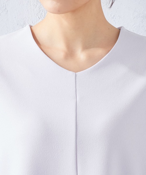 A/C DESIGN BY ALPHA CUBIC(エーシーデザインバイアルファキュービック)の「タックスリーブスムースプルオーバー(Tシャツ/カットソー・レディース・ライトグレー/ライトグリーン/ラベンダー・L/M)」の16枚目の写真