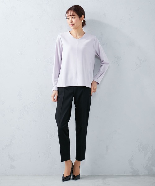 A/C DESIGN BY ALPHA CUBIC(エーシーデザインバイアルファキュービック)の「タックスリーブスムースプルオーバー(Tシャツ/カットソー・レディース・ライトグレー/ライトグリーン/ラベンダー・L/M)」の20枚目の写真