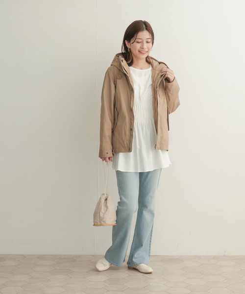 URBAN RESEARCH DOORS（アーバンリサーチドアーズ）の「ダウンライナーマウンテンパーカー（マウンテンパーカー・レディース・ベージュ/ネイビー/カーキ・1）」の18枚目の写真