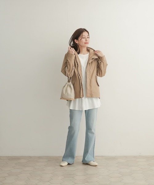 URBAN RESEARCH DOORS（アーバンリサーチドアーズ）の「ダウンライナーマウンテンパーカー（マウンテンパーカー・レディース・ベージュ/ネイビー/カーキ・1）」の21枚目の写真