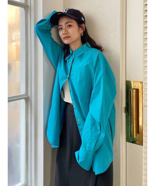 Ungrid（アングリッド）の「カラービックシャツ（シャツ/ブラウス・レディース・ピンク/イエロー/ブルー/グリーン・FREE）」の8枚目の写真